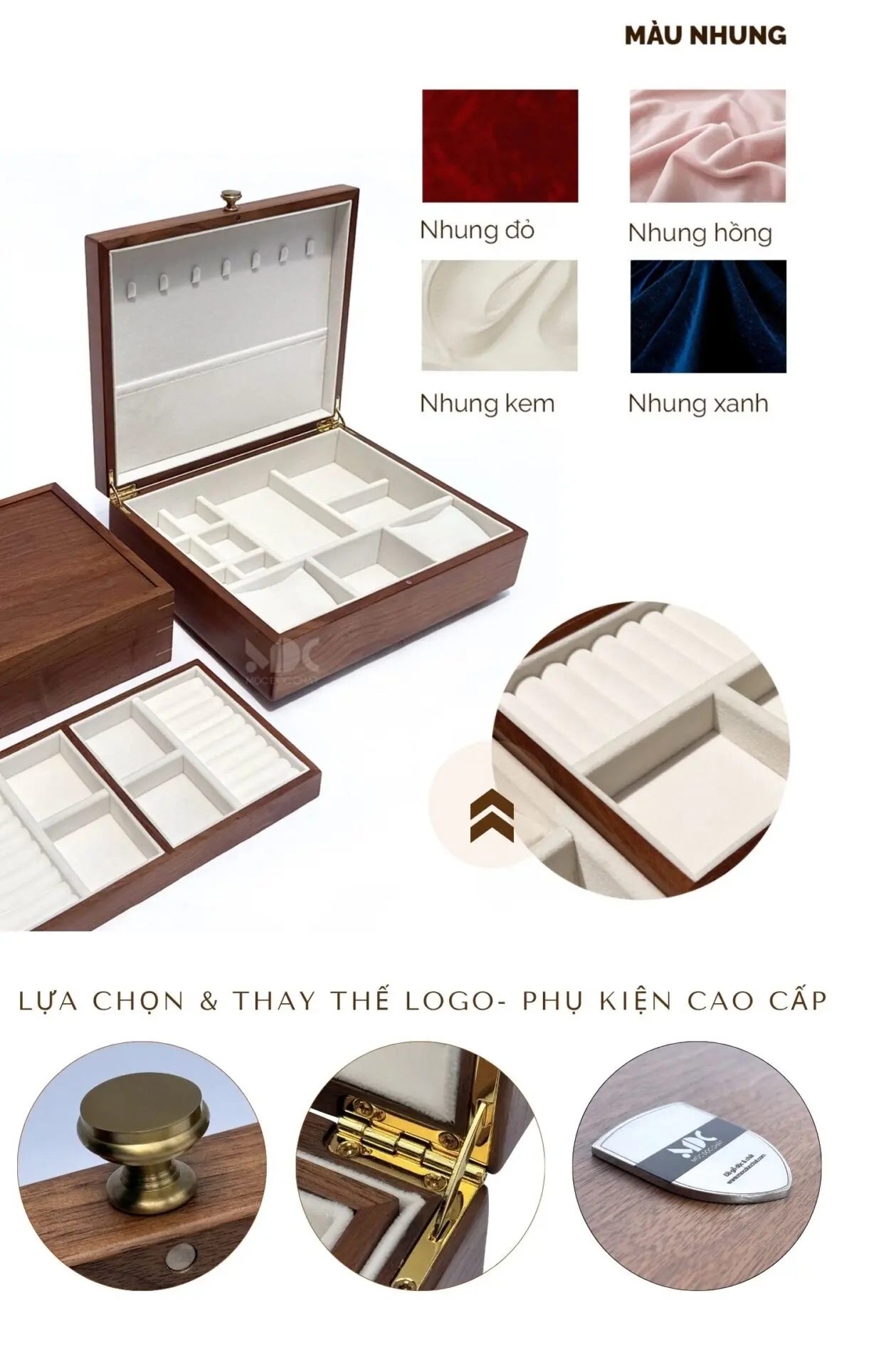 hộp đựng trang sức gỗ