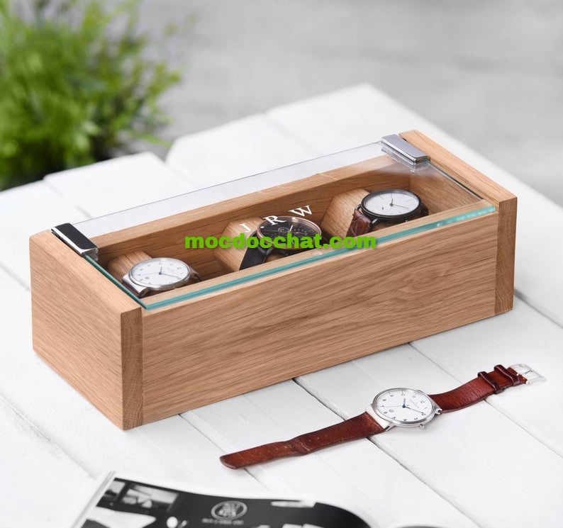 Mẫu hộp đựng đồng hồ làm theo yêu cầu. Làm hộp gỗ theo yêu cầu hcm