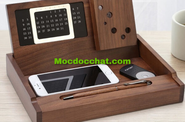 hộp đựng bút bằng gỗ để bàn văn phòng đa năng