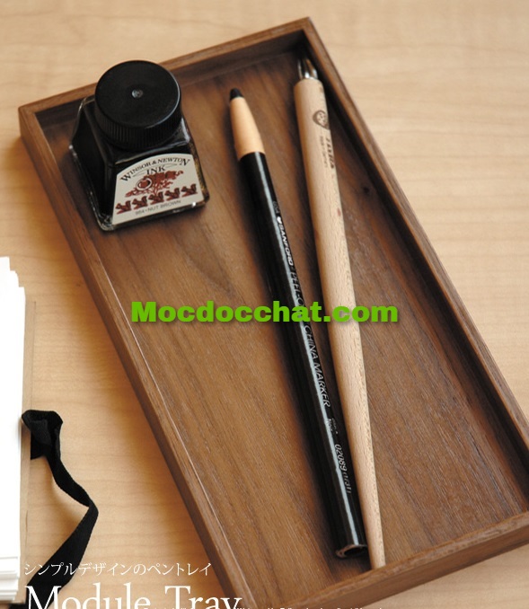 hộp đựng bút bằng gỗ để bàn