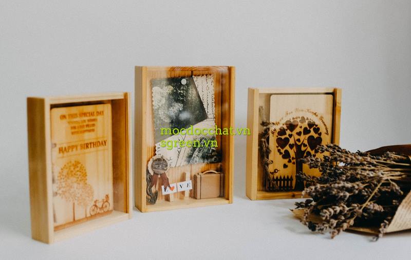 Thiệp sinh nhật băng gỗ - quà tặng sang trọng , ấm áp và ý nghĩa