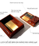 lịch gỗ để bàn cao cấp