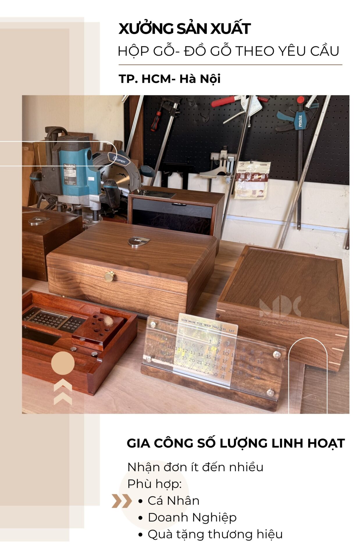 xưởng sản xuất hộp gỗ