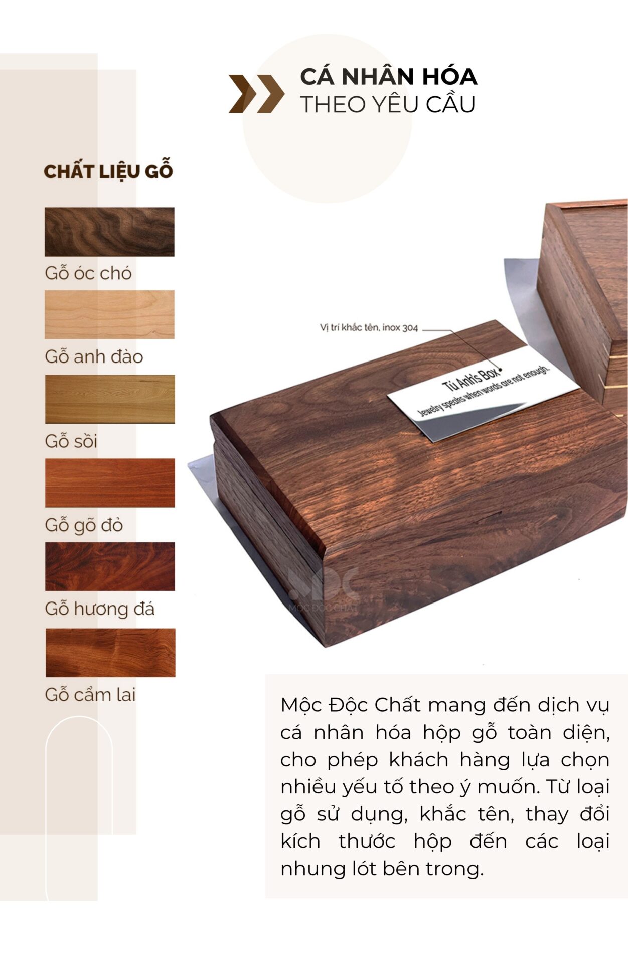 sản xuất hộp gỗ quà tặng