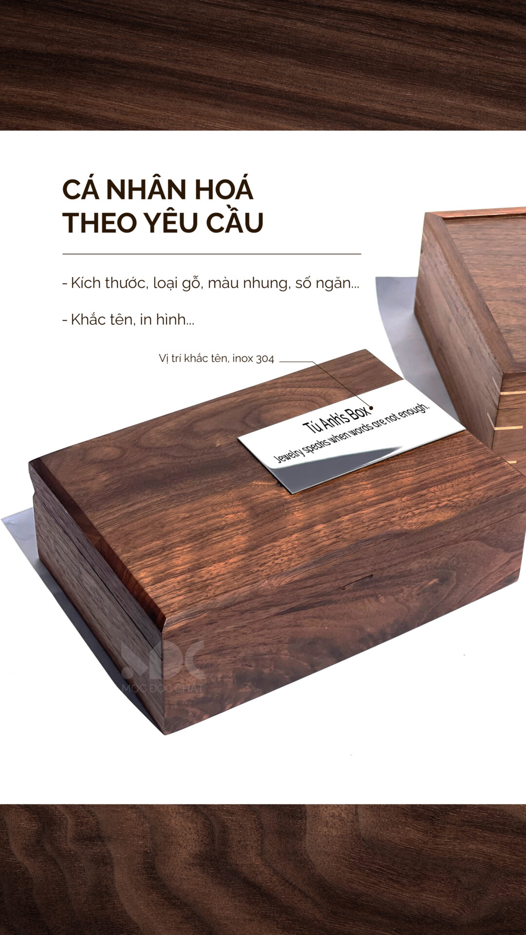xưởng sản xuất hộp trang sức gỗ