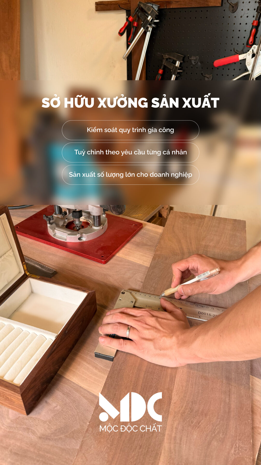 hộp đựng nữ trang bằng gỗ- xưởng sản xuất hộp trang sức